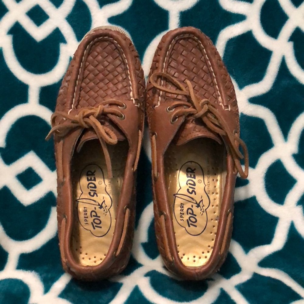 Sperry tan leather top sider